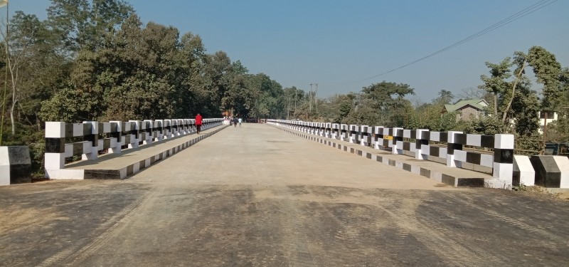 The new Dhansiri bridge at Kuda village. (Morung Photo)